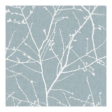 Superfresco Easy Innocence Wallpaper | Branch Design Duck Egg Metallic