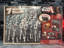 STAR WARS 7pk Variety WOOD JIGSAW PUZZLE PACK New Sealed NIB