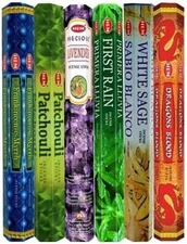 120 Assorted Incense Sticks 6 Fragrances for Meditation Relaxation and Yoga