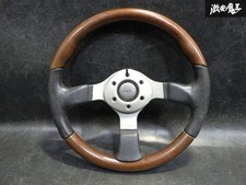 Momo General Purpose Fighter Steering Wheel Wood Combination Leather 350 Used Momo General Purpose Fighter Steering Wheel Wood Combination Leather 350 Used