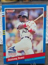 Donruss 1991 Sammy Sosa #147 Chicago White Sox Baseball Card Blue Stripes