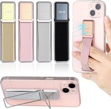 4 Pieces Phone Grip Strap Telescopic Black, Silver, Gold, Rose Gold