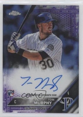 2016 Topps Chrome Rookie Purple Refractor 39/250 Tom Murphy #RA-TM Auto RC 10ea