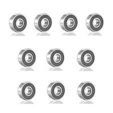 SHKI ［10 Pack］ 608 2RS Ball Bearings – Bearing Steel and Double Rubber Sealed Mi