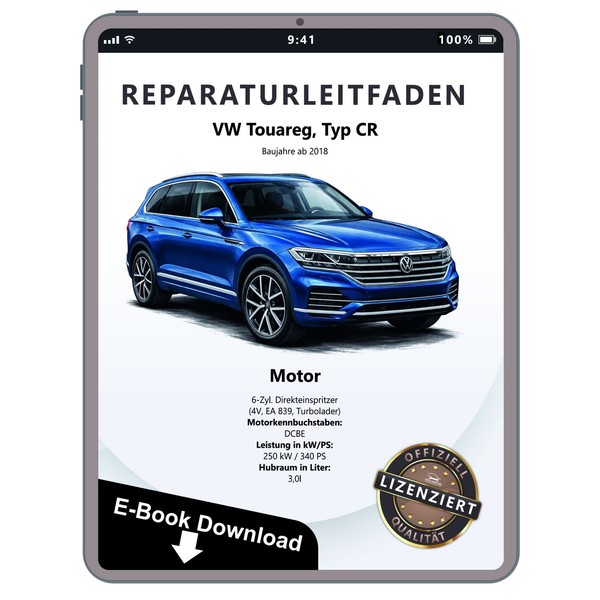VW Touareg Typ CR Ab 2018 6-Zyl. 3,0L Benzinmotor 340 PS Reparaturanleitung PDF-image