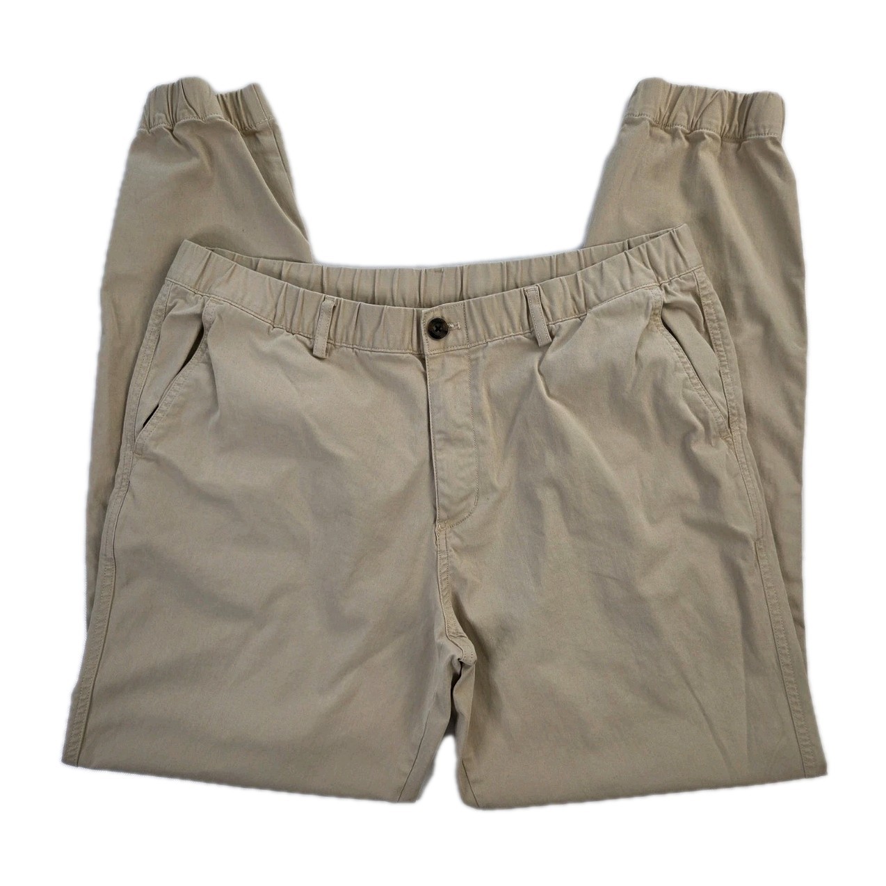 Bearbottom Pants Mens Size XL Tall Beige Cotton Jogger Casual Elastic Waist