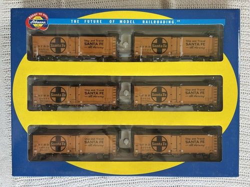 Paquete de 6 vagones frigoríficos de acero HO Athearn 71436 Santa Fe 40’ - (NUEVO) | Condition: New