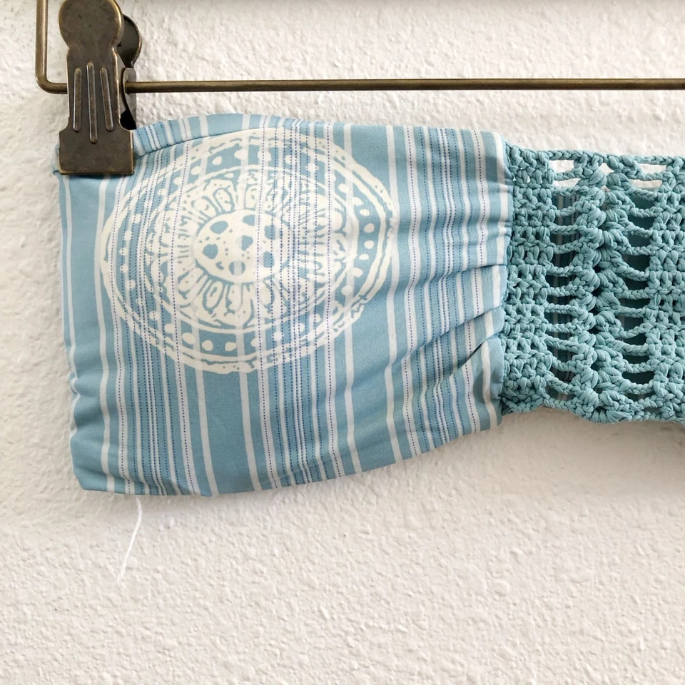 Top de bikini bandeau de ganchillo de San Lorenzo talla mediana Foto 4 de 4