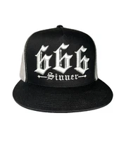 Red Devil 666 TRUCKER HAT BLACK / WHITE