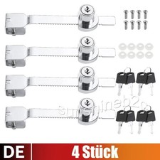 4tlg Zahnstangenschloss Vitrinenschloss Terrarium Scheibenschloss Möbelschloss!~