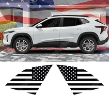 For Chevrolet Trax Pre-Cut Vinyl Decal US Flag Design Matte Black Rear Window‌