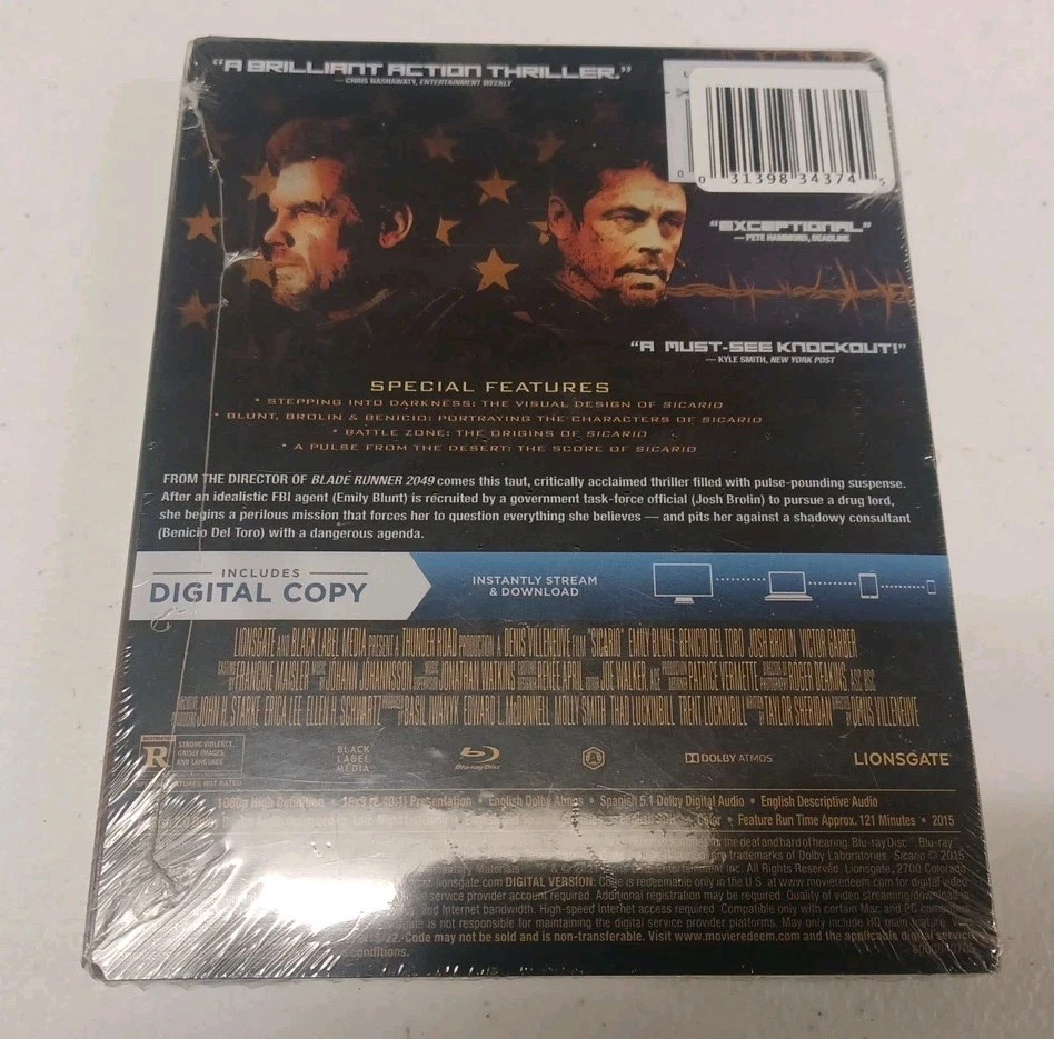 Sicario Blu Ray Limited Edition Steelbook Sealed - Image 2 of 2