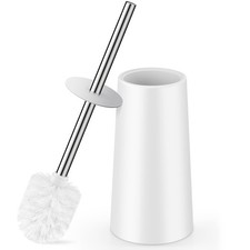 Toilet Brush and Holder, Toilet Brush with 304 Stainless Steel Long Handle, T...