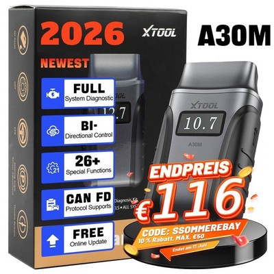 2026 XTOOL Anyscan A30M V2.0 Wireless BT OBD2 Scanner Bidirektionales Scan-Tool