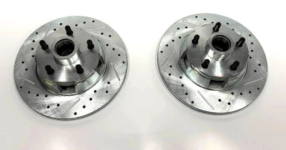 1966-1969 Ford Fairlane Torino Front Disc Brake Conversion Kit 4 Piston Calipers - Image 3 of 4