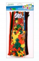 5908275111528 Ozdoba Dekoracyjna Druciki Powlekane/Pompony Mix Pastelowy Craft W