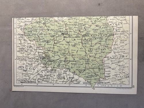 The Alps - 1935 Vintage Coloured Paper Map by The London Geographical Institute - Picture 2 of 2
