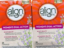 FOR 2 Align Probiotic Women's Dual Action 28 Capsules EXP10/2025+ NEW SHIP