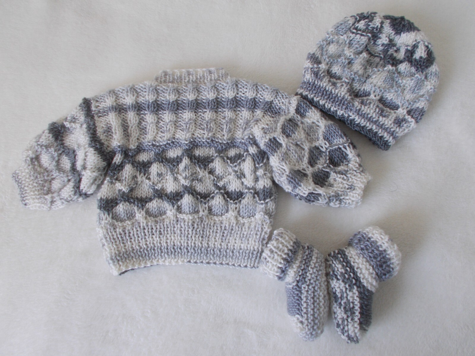 Hand Knitted Baby Cardigan Set size 03 Months. eBay