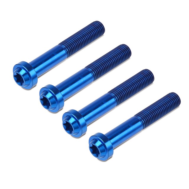 4PCS Motorcycle Brake Caliper Bolt Screw Titanium M10X60mm Pitch 1.25mm