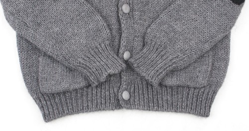 DANIELE ALESSANDRINI Italy Men's Grey Angora Blend Knit Button Cardigan I 50 - Picture 7 of 24