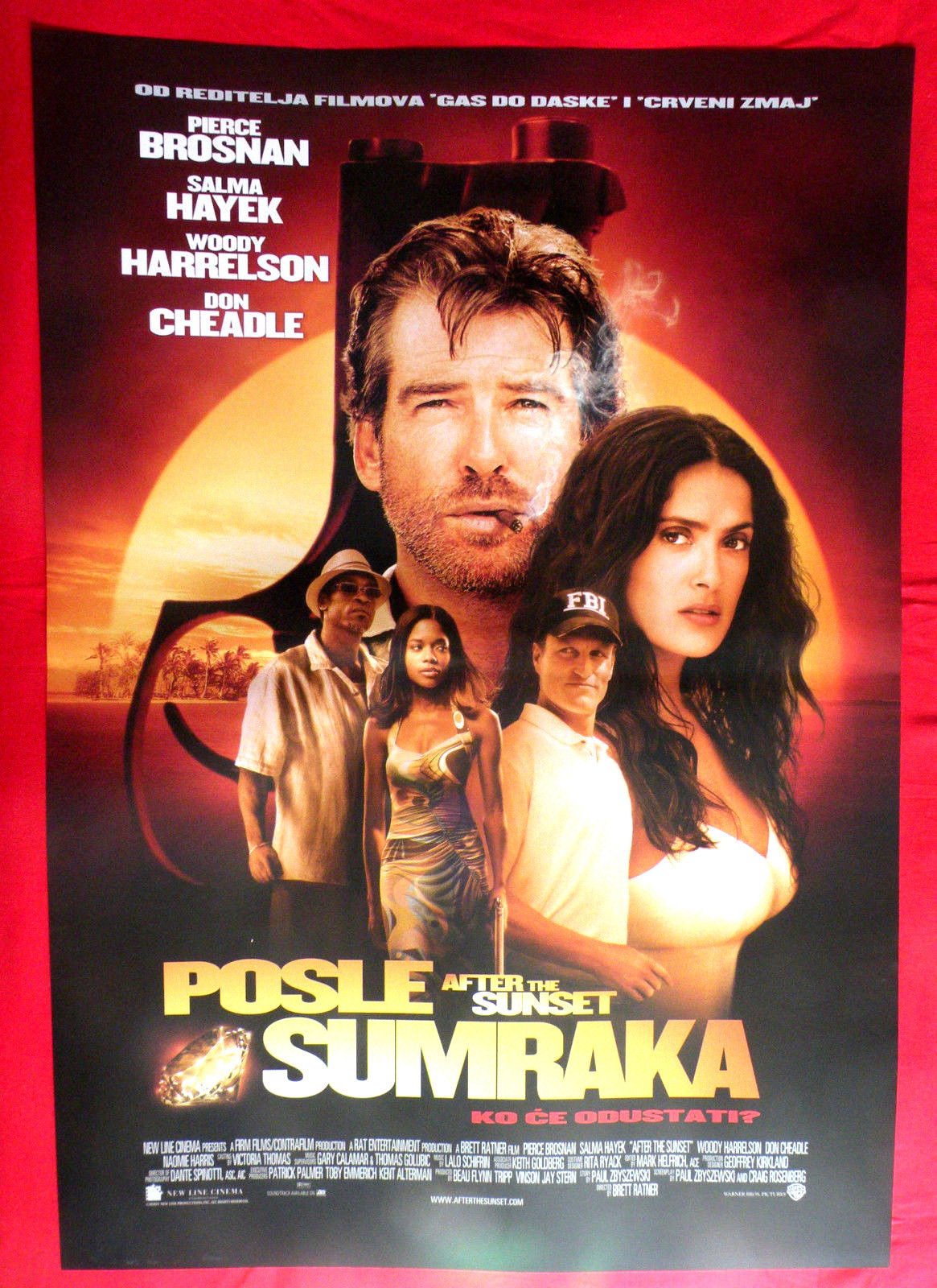 AFTER THE SUNSET 2004 PIERCE BROSNAN SALMA HAYEK UNIQUE SERBIAN MOVIE POSTER eBay