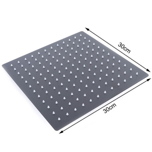 Duschkopf regendusche 30x30 cm schwarz Ultra d nn Kopfbrause Duschhahn Quadrat - Bild 6 von 12