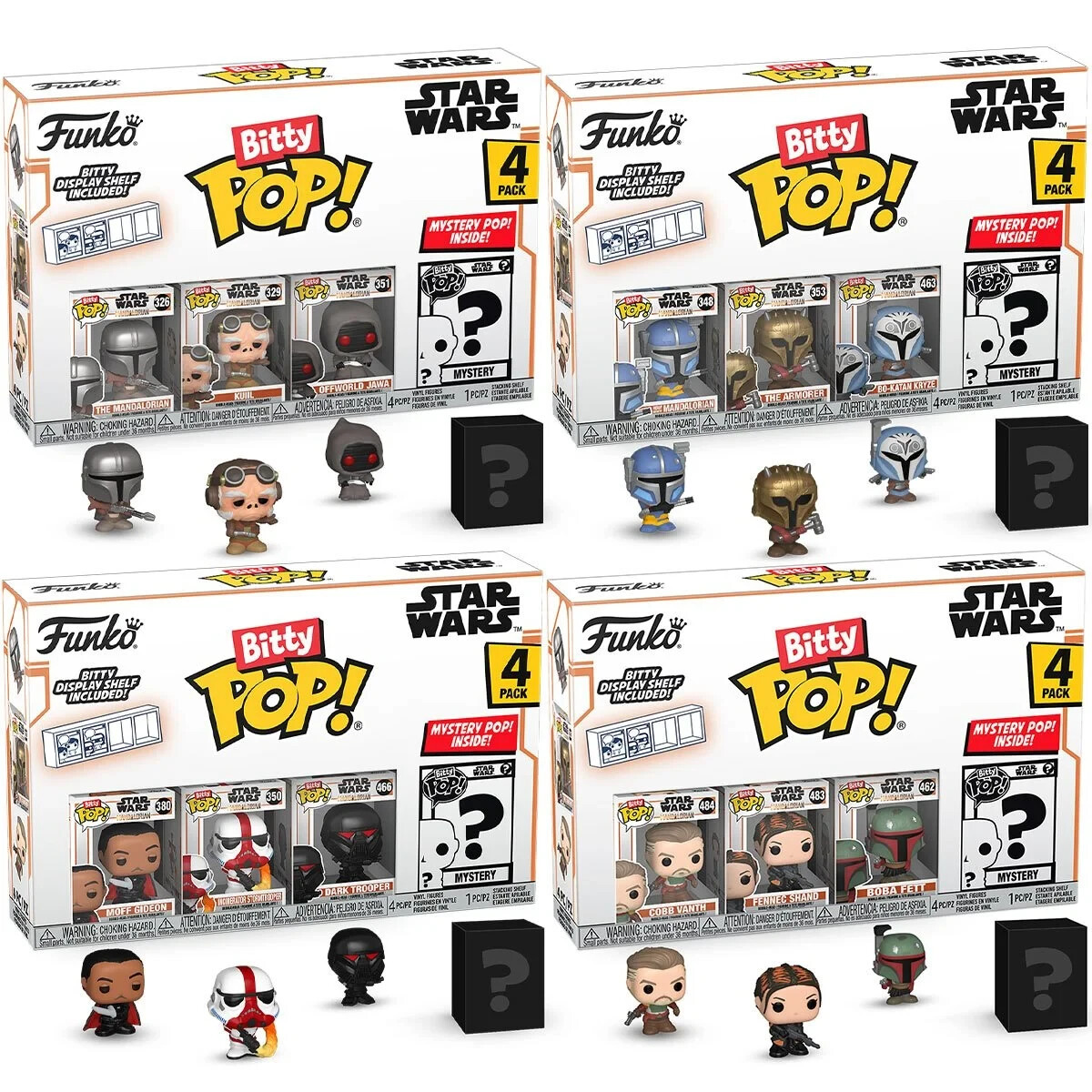 Funko Bitty Pop! Star Wars: The Mandalorian Complete Set w/ Mystery (4  Boxes) | eBay