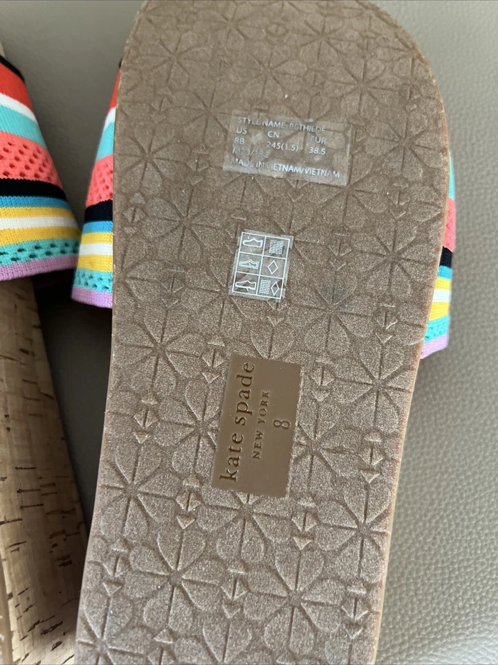 Mujer Kate Spade New York Multicolor Corcho Sandalias Sin Corcho Talla 8 Foto 4 de 4