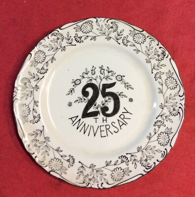 VTG Norcrest Fine China 25th Anniversary Plate B-333 | eBay
