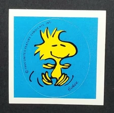 Vintage Hallmark 2"x2" Peanuts Woodstock Sticker Square ***ADORABLE***