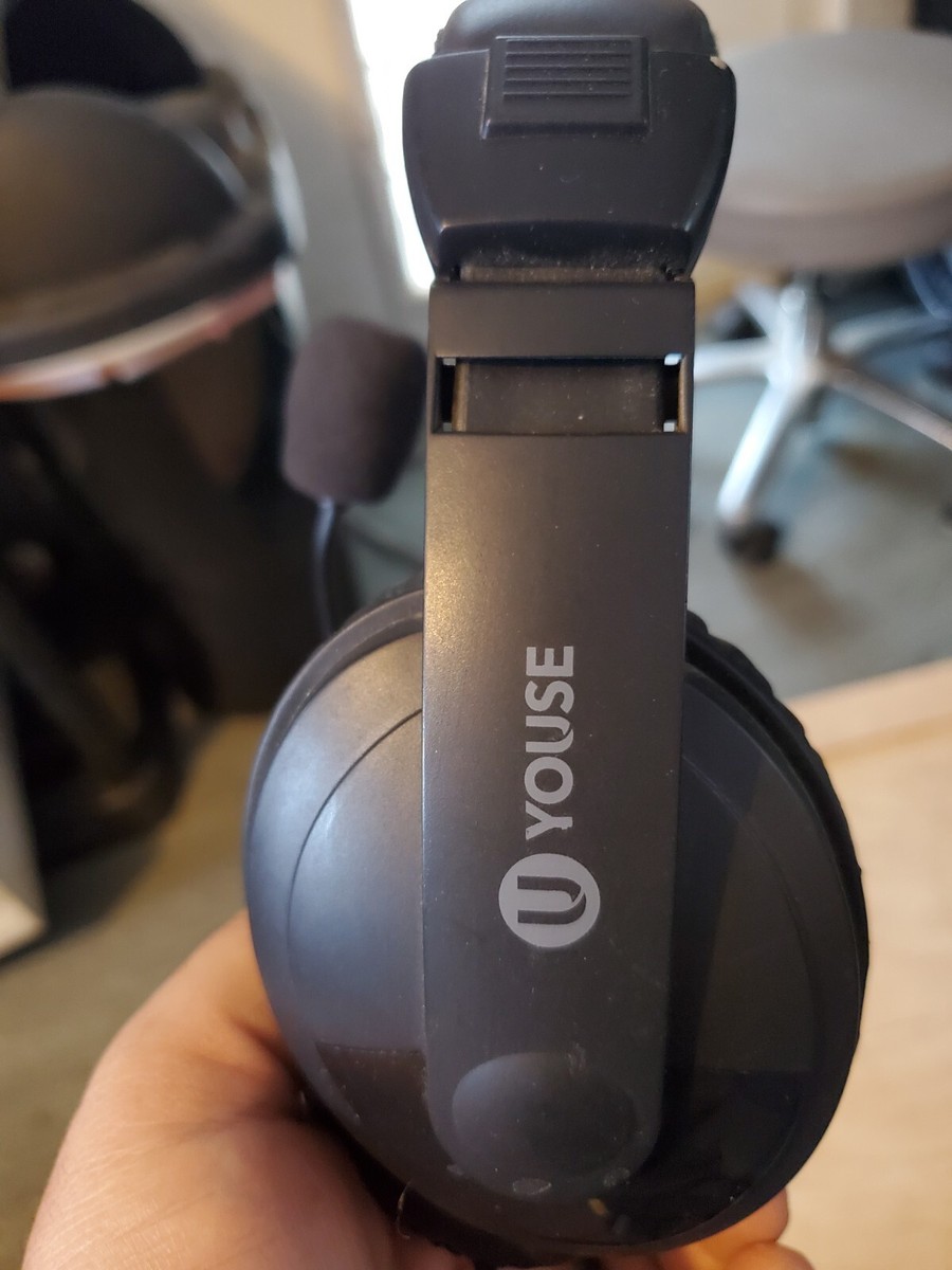 U Youse Black Gaming Headset Xbox 360 Plug in 889842159509