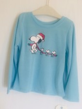 Nite Nite Munki Munki PEANUTS Toddler Top Pajama Set, Sz 2T Christmas Santa NWT