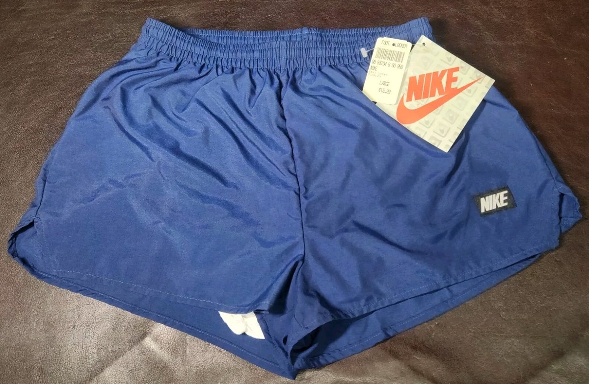 NOS/NWT/Vintage* 1980s Nike Shorts, Mens, Navy/Large/Lined