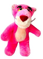 Vintage Pink Panther Plush 10" 1980 Mighty Star Plush Toy Stuffed Doll