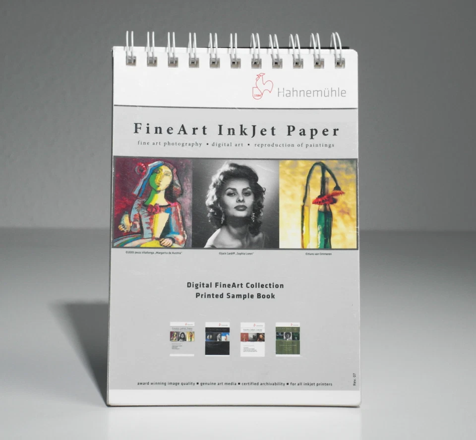 Hahnemühle Inkjet Fine Art Sample Pack bedruckt A3 A5 A6 Musterfächer Fotopapier