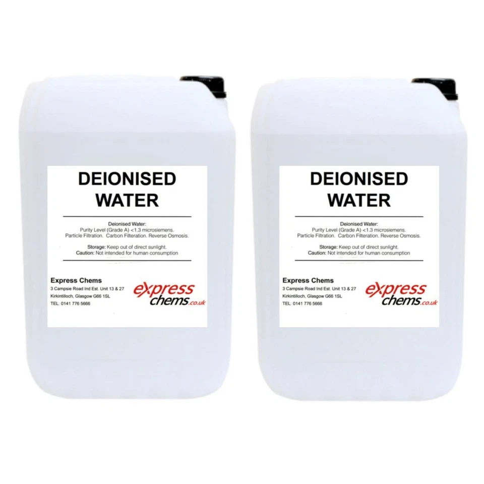 EXPRESS CHEMS TOP UP WATER | De-Ionised Water | 2 X 25 Liter Litre