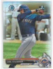 Carl Stajduhar New York Mets 2017 1st Bowman Chrome Draft Refractor