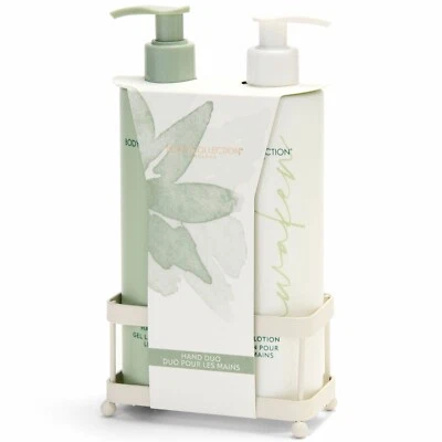 BODY COLLECTION Hand Wash and Cream Lotion Gift Set With Tray Stand Lime Basil Mandarin Scented