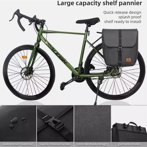 Fahrrad Tasche Set Gepäckträgertasche 20L Packtaschen Gepäckträger Wasserdicht - Bild 7 von 12