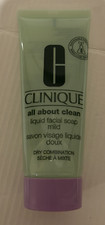 Clinique All About Clean Liquid Facial Soap Mild Dry Combination 2.5 Oz