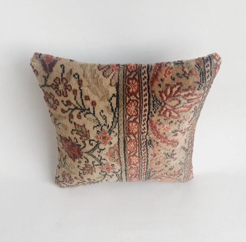 Carpet Pillow Case , Rustic Decor Pillow , Turkish Rug Pillow Cover - Image 2 of 4
