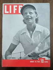 AUGUST 28 1939 LIFE MAGAZINE, TENNIS STAR ALICE MARBLE, YOUTH FASHION