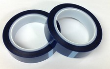 1" HIGH TEMP BLUE POLYESTER MASKING, FLASH, POWDER TAPE, SILICONE ADHESIVE