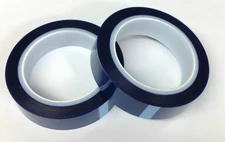 1" HIGH TEMP BLUE POLYESTER MASKING, FLASH, POWDER TAPE, SILICONE ADHESIVE