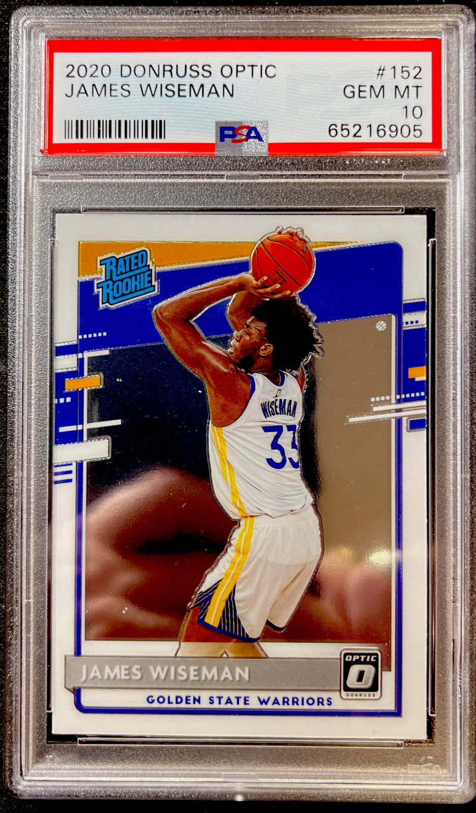 2020 Donruss Optic Silver Rated Rookie #152 James Wiseman PSA GEM-MT 10 ENN
