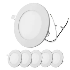 Facon 6Pcs 3'' RV LED Slim Recessed Lamp Interior Light For Camper Trailer Boat