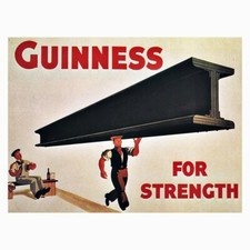 Guinness For Strength Retro metal tin sign plaque pub man cave Home Bar Large 