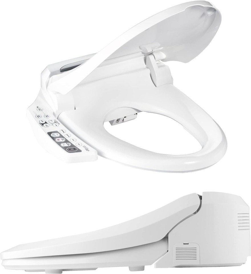 BioBidet Ultimate BB600 Bidet Toilet Seat, adjustable Heated Seat, Round WHITE eBay
