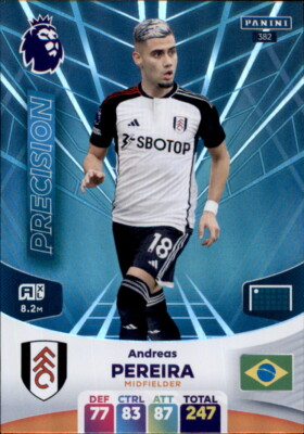 Premier League Trading Card 382 - Andreas Pereira - Precision - 2023/2024